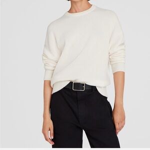 Club Monaco Cream merino wool Crew Neck Sweater EUC small